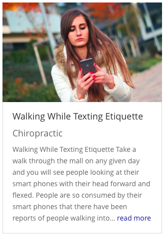 Walking While Texting Etiquette