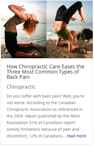 How Chiropractic Care Eases the Three Most Common Types of Back Pain