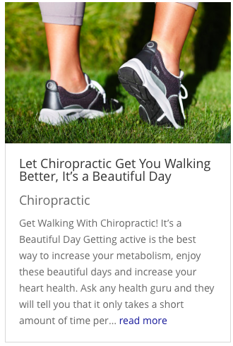 Get Walking With Chiropractic